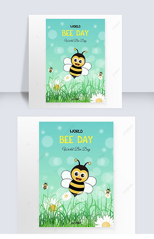 绿色世界蜜蜂日活动海报