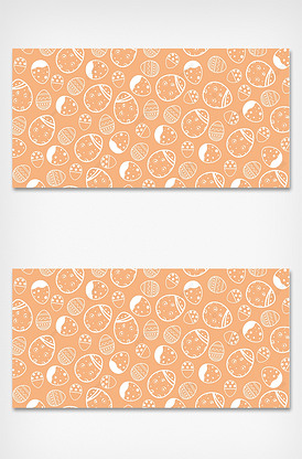 复活节彩蛋黄底白条纹插图