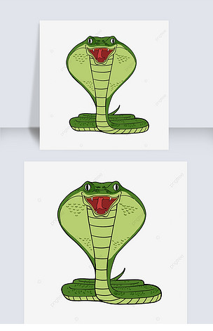卡通动物眼镜蛇剪贴画