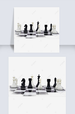 国际象棋棋子棋盘黑白