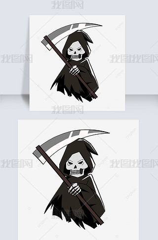 手拿镰刀帅气死神