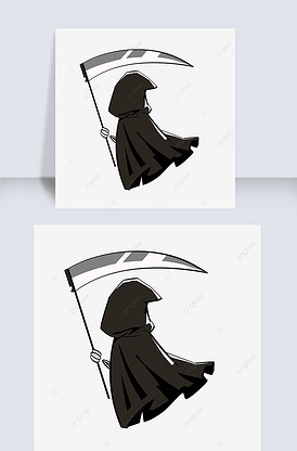 卡通q版死神背影