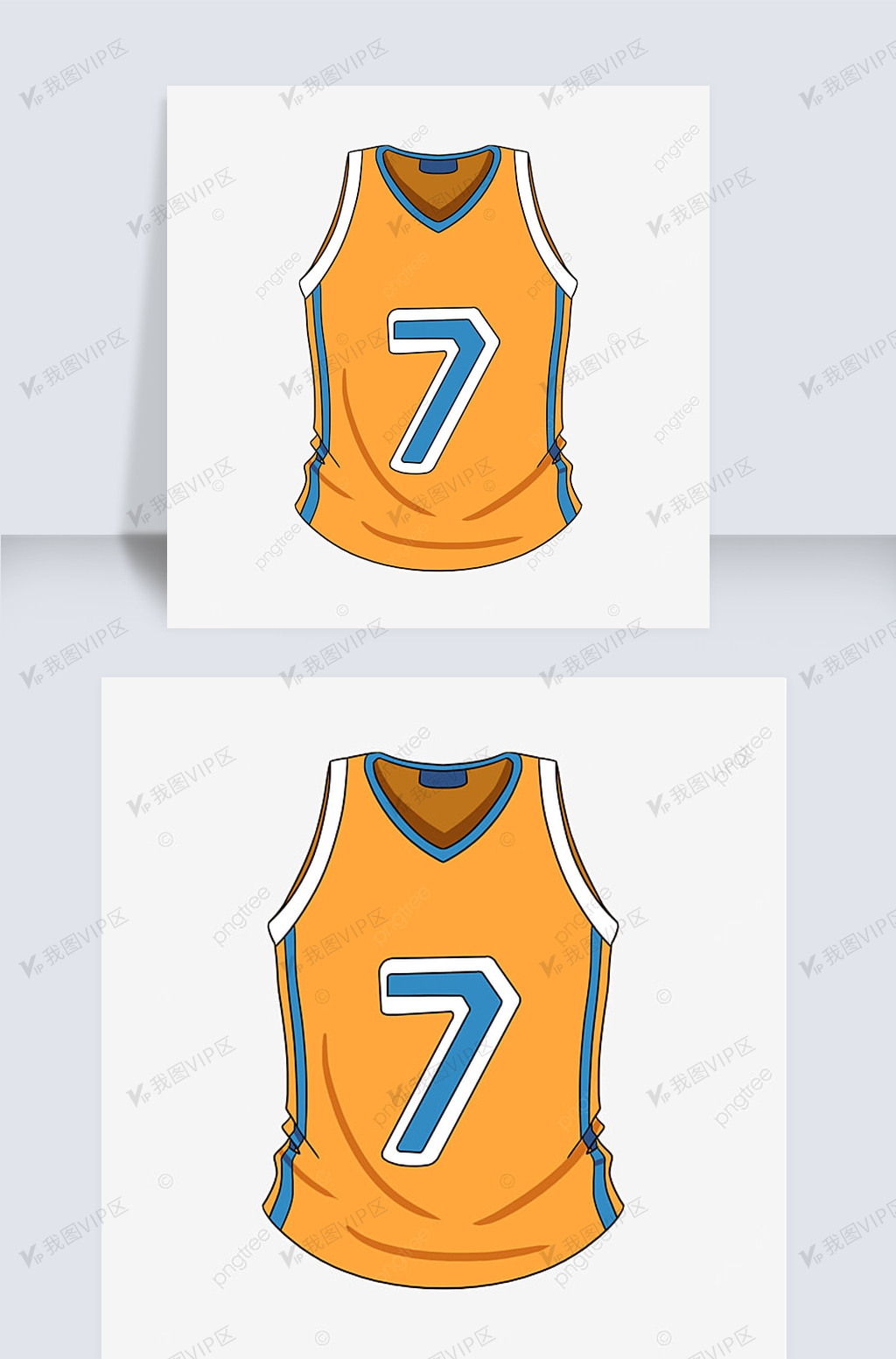 黄色篮球球衣剪贴画