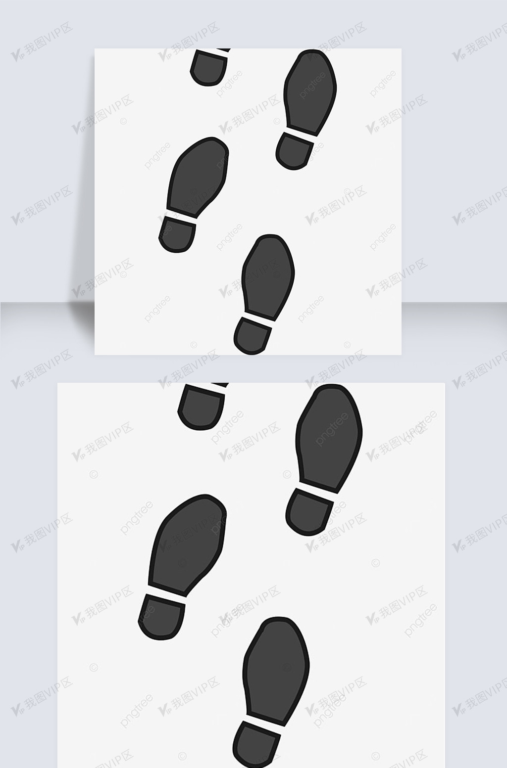 黑色行走鞋印剪贴画