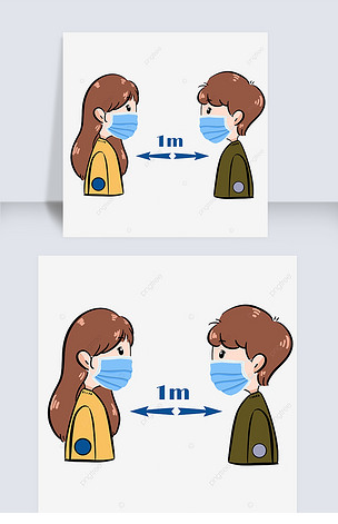 原创社交安全请保持一米距离版权可商用