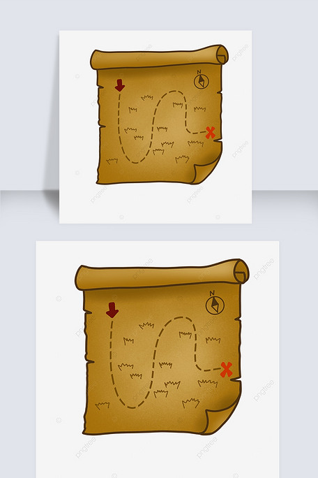 草地藏宝图剪贴画图片素材(psd分层格式)免费下载_其他大全-我图网