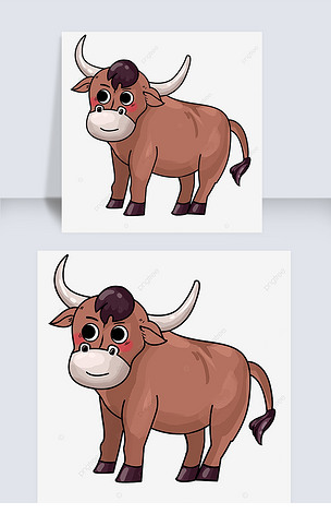 可爱的水牛剪贴画