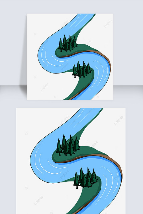 大江河流剪贴画图片素材(psd分层格式)免费下载_其他大全-我图网