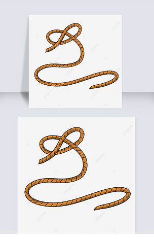 卡通绳子打结剪贴画