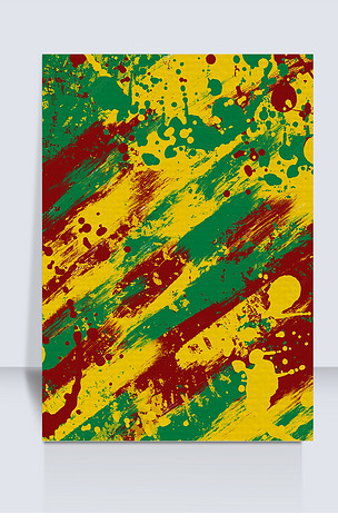 红黄绿撞色油画质感纹理背景