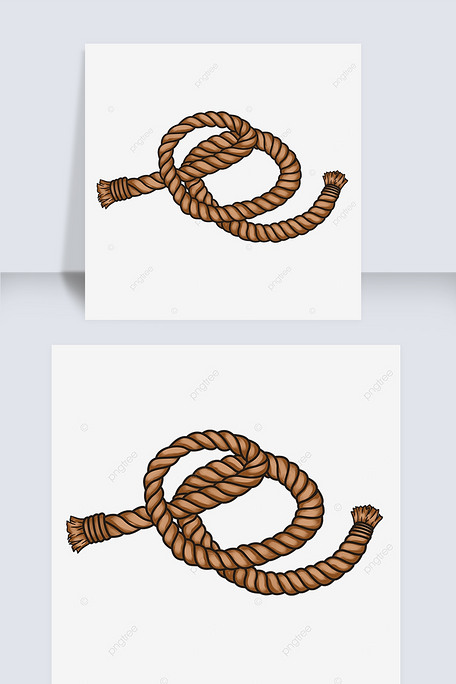 一根棕色麻绳子剪贴画