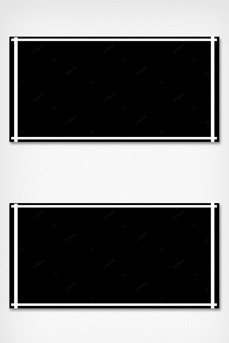 简约白色边框黑色背景