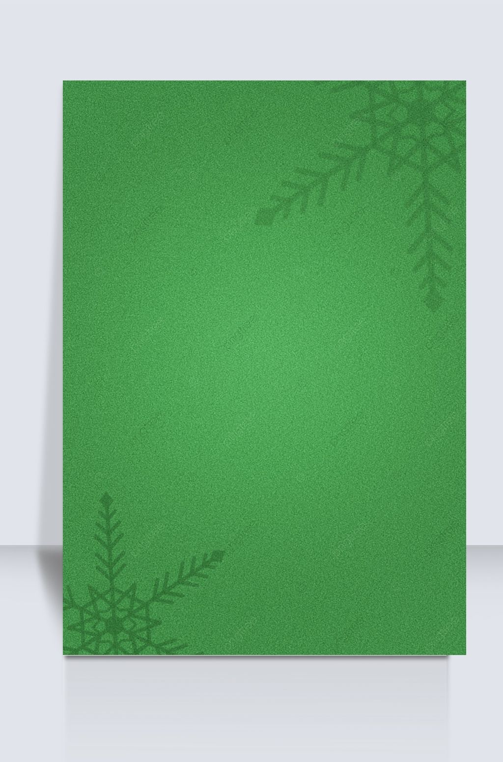 深绿绿色纯色雪花背景