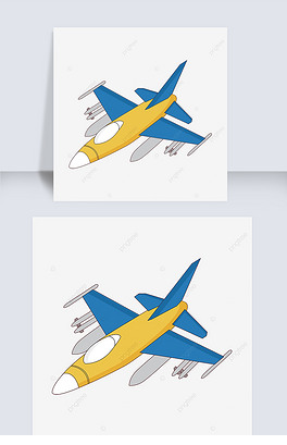 喷气机剪贴画卡通可爱矢量军用飞机素材