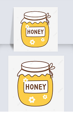 可爱简单蜂蜜剪贴画