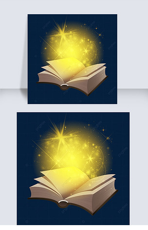 光效魔法书渐变黄色光晕