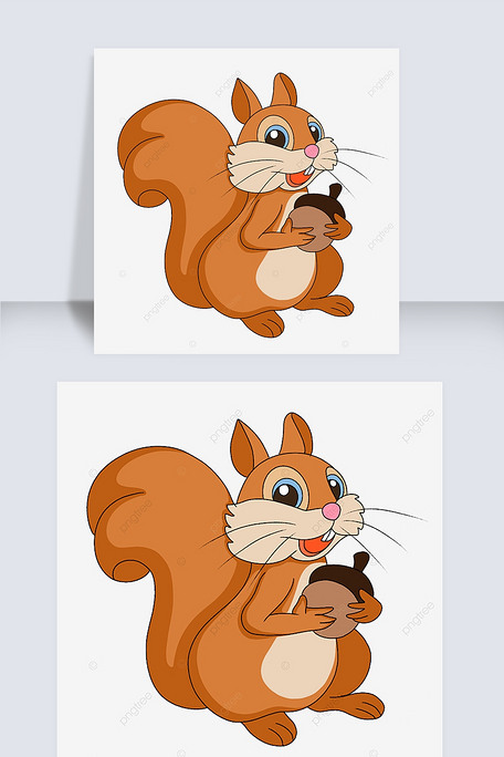 活泼的花栗鼠剪贴画