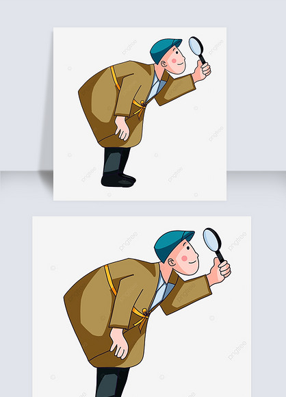 细心观察的侦探剪贴画