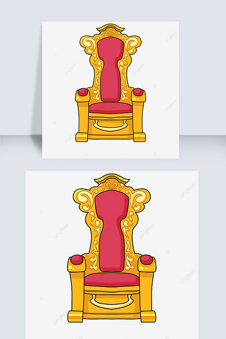 红色黄金卡通宝座王座图片素材(psd分层格式)免费下载_其他大全-我