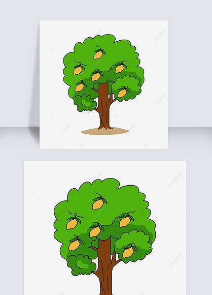 原创漂亮芒果树剪贴画