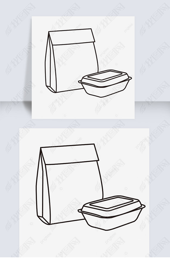 ʳƷֽͲͺʳƷbox black and white clipart