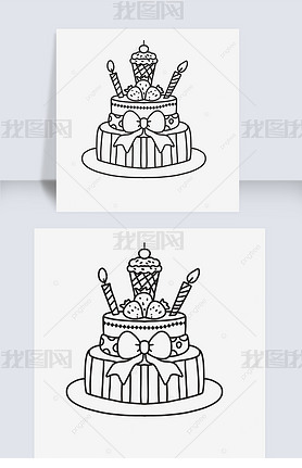 ѩװεcake clipart black and white