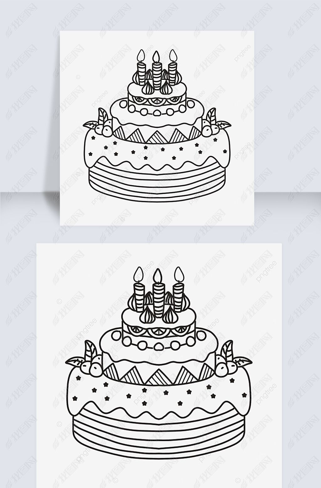 ˫㽬cake clipart black and white