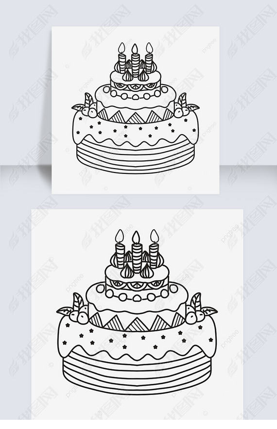 ˫㽬cake clipart black and white