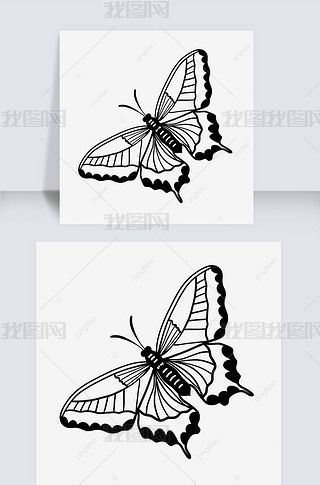 ڰ׼Լƺbutterfly clipart black and white