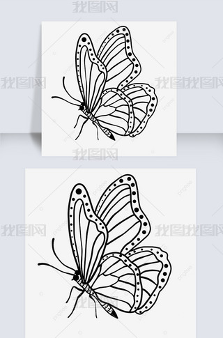 ڷ۵İƺbutterfly clipart black and white