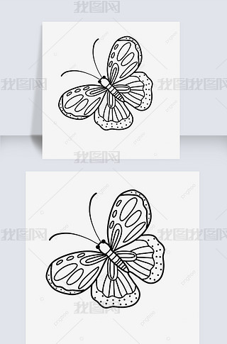 Լڰ׺butterfly clipart black and white