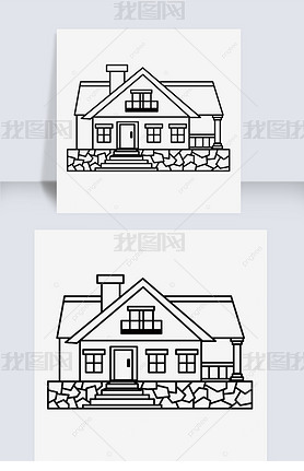 ݶСhouse black and white clipart