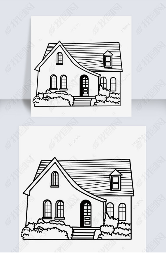 Сڰ߸ƽhouse black and white clipart