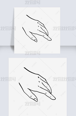 ׼ȡָhand black and white clipart