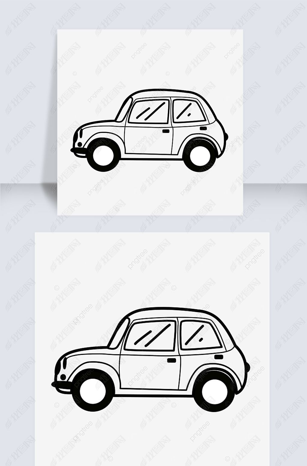 С߸car black and white clipart