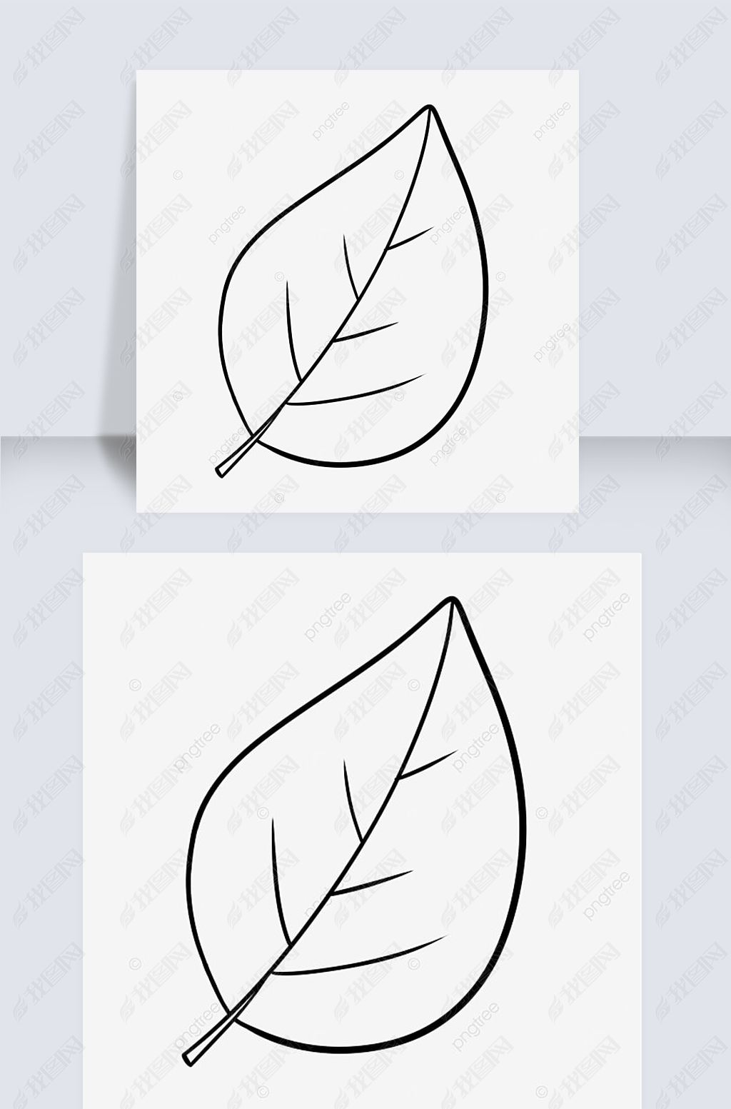 leaf black and white clipart