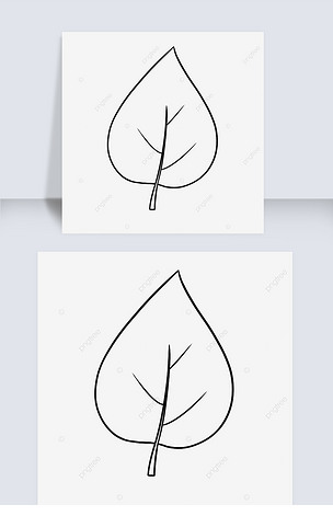 卡通leafblackandwhiteclipart