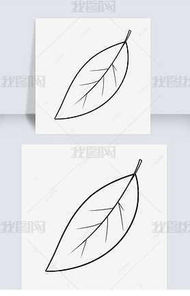 leaf black and white clipart