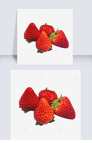 原创四颗进口营养草莓版权可商用