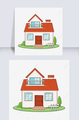 home clipart卡通风格橙.