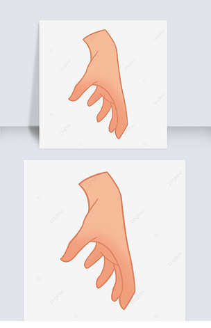 抓起东西的左手手势