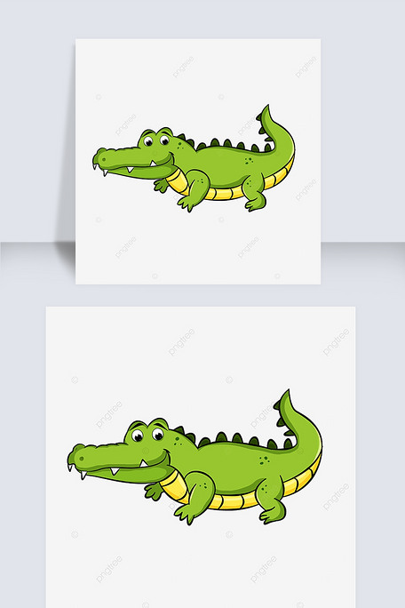 鳄鱼剪贴画绿色皮肤的鳄鱼