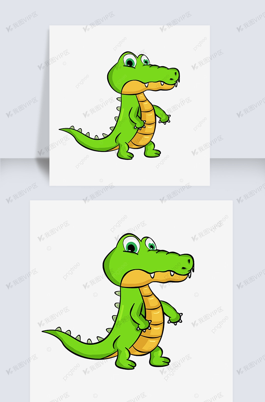 鳄鱼剪贴画绿皮肤的鳄鱼