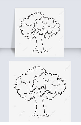 抽象树图片简笔画图片