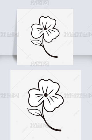 Ҷ껨flower clipart black and white