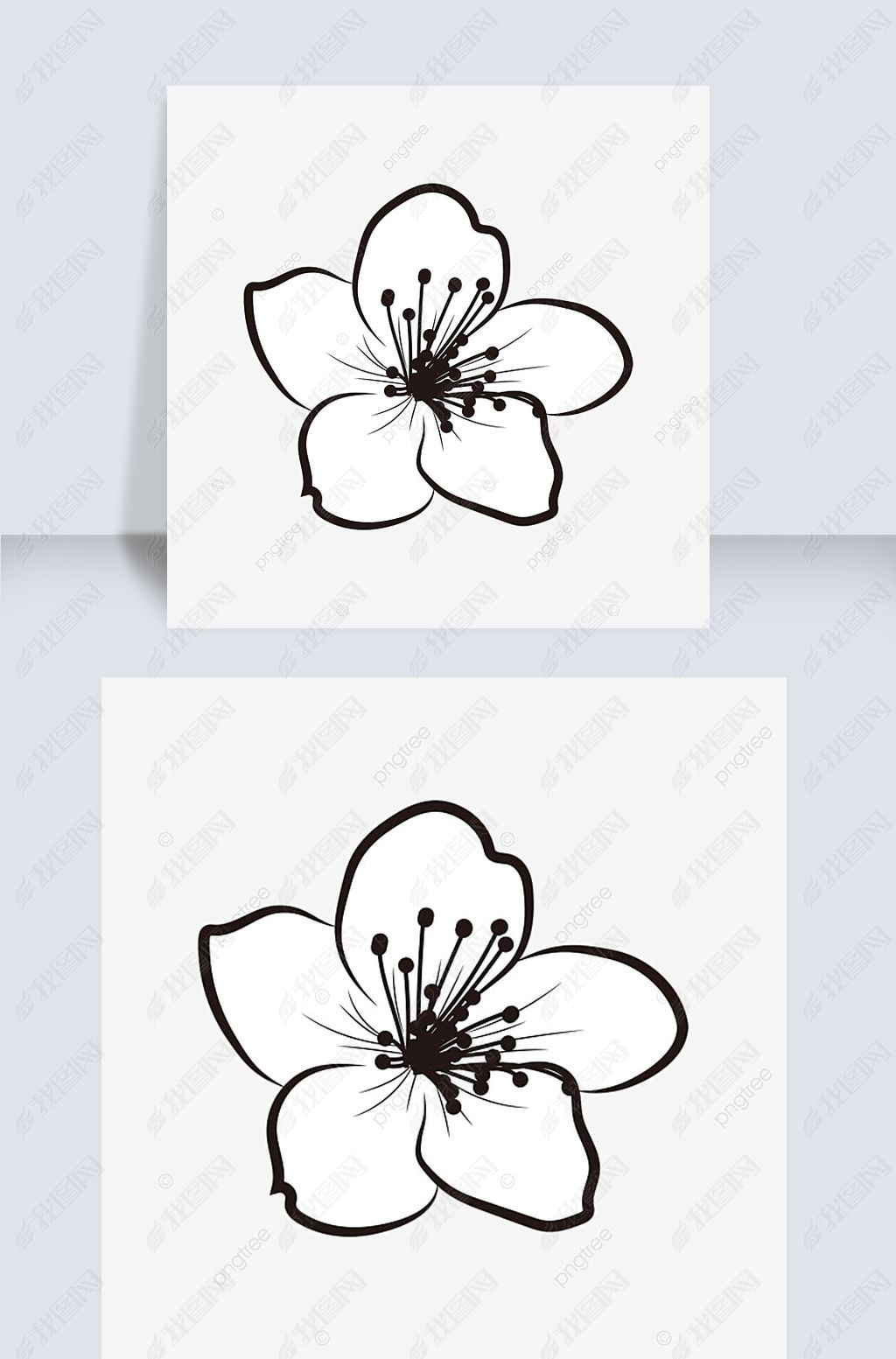 ڰһ÷flower clipart black and white