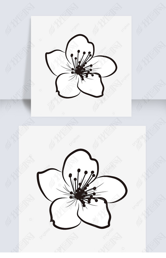 ڰһ÷flower clipart black and white