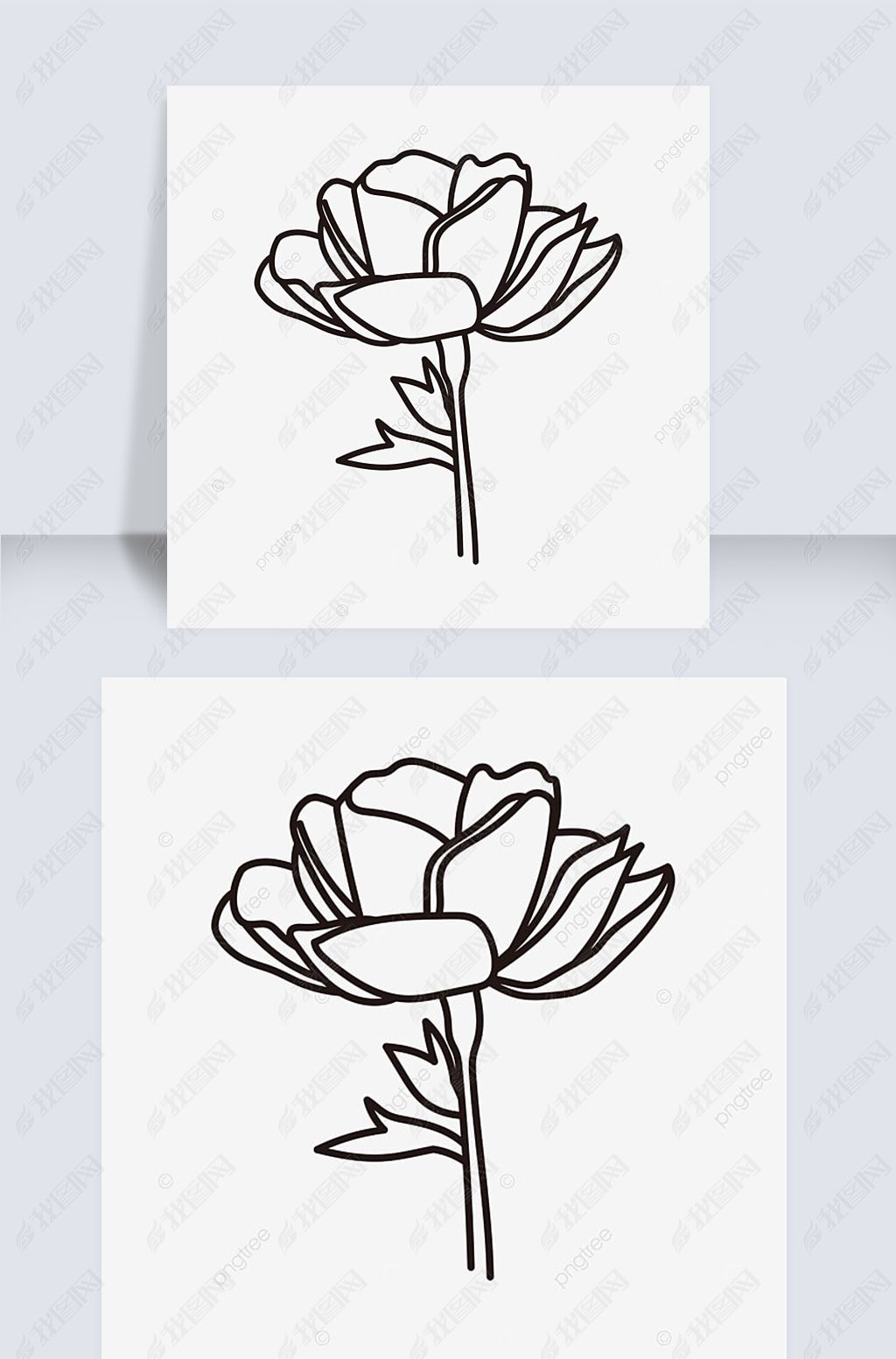 ڰõ廭flower clipart black and white