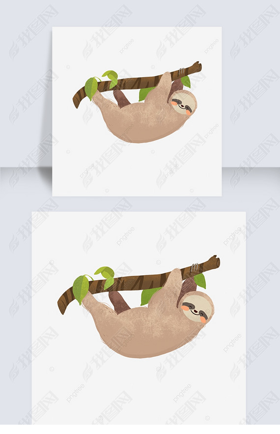 ͨɫ΢ЦҶsloth clipart