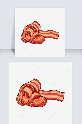 收藏 找相似 立即下载 卡通猪肉烧烤食材美食彩色培根剪贴画 收藏 找